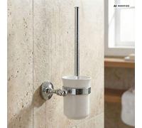Brosse de toilettes PaulGurkes en chrome rétro, kit de montage mural