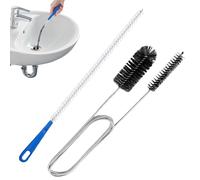 Brosse de vidange de rinçage, 2 brosses de vidange pour Le Nettoyage des canalisations - Déboucheur pour Tuyau de, colonnes, eaux usées, Douche, Baignoire, Entretien