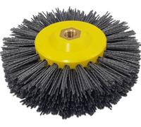 Brosse de vieillissement du bois en nylon, fibre abrasive, diamètre 155mm, avec filetage M14, grain 80
