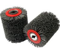 Brosse de vieillissement du bois fibre abrasive en nylon pour machine à brosser MAKITA 100x120x13,5 mm