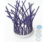 Brosse désherbeuse Merkloos, 254 mm de diamètre, alésage 18 fils, pour débroussailleuse - OCTO Pro bleu