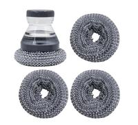 Brosse distributeur de savon pour vaisselle, résistante et rechargeable avec poignée, brosse à main avec doseur de savon pour vaisselle, poêle, barbecue, bols, cuisiniers à domicile et personnes âgées