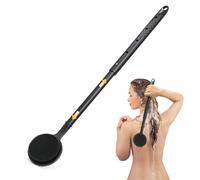 Brosse dorsale télescopique à long manche (58,5 cm) pour une utilisation sous la douche, brosse de douche double face pour frotter et masser