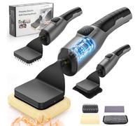 Brosse Électrique Barbecue sans Fil, 3600mAh Brosse Électrique Nettoyage | 180 Min Autonomie, 4 Têtes Remplaçables, Étanchéité IPX7,Brosse en Acier Inoxydable pour Nettoyeur Grille BBQ, Camping,Maison