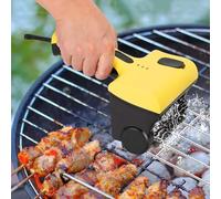 Brosse électrique pour barbecue avec 2 têtes détachables, réservoir d'eau intégré et batterie de 2600 mAh, 2 vitesses, pour barbecue, cuisine, salle de bain, nettoyage du sol