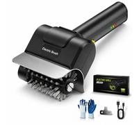 Brosse Électrique pour Barbecue, Brosse de Nettoyage de Gril sans Fil Rechargeable avec tête de Brosse en Acier Inoxydable, Nettoyant BBQ Brosse Electrique Barbecue, 600 TR/Min Idéal pour Homme