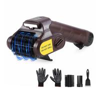 Brosse électrique pour grill, 770 RPM, avec éclairage LED, idéale pour les grils et barbecues. Nettoyeur de grill rechargeable avec 3 vitesses, 2 têtes interchangeables, autonomie de 60 minutes, étanc