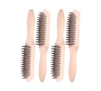 Brosse en fil d'acier avec manche en bois 27 cm | Élimine la rouille, la peinture, les boues de soudure ; idéal pour le métal, le bois, les surfaces en pierre