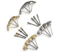 Brosse en Fil D'Acier Brosse en Acier en Acier Inoxydable, Laiton 24pcs Brosses de Polissage en Fil de Laiton en Acier Inoxydable pour Meuleuse Perceuse Outil Rotatif