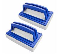 Brosse éponge de nettoyage de piscine - AIMOONSA - Ligne d'eau - Poignée ergonomique - Fibre cellulose - Lot 2