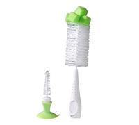 Brosse Éponge Et Bouteille 2-en-1 Nettoyage - Douce Et Réutilisable avec Embout Tétine Incorporé | Compatible Lave-Vaisselle | Pinceau Nettoyant Multifonction pour Gourde À Base Ventouse