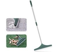 Brosse ergonomique en gazon synthétique avec manche en acier réglable - 80 à 130 cm - Nephark pour pelouse et tapis Leak Rake