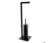 TENDANCE - Brosse et derouleur Papier WC Metal - Noir