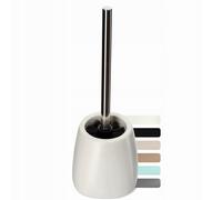 KADAX Brosse de Toilette et Récipient, Manche Plus Long, en Céramique 12 x 36 cm, Ensemble pour Une Toilette Propre, Série Pastello (Crème)