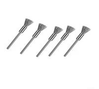 Brosse Fil Acier 5x3mm pour Perceuse Rotative(5pcs 2.35-5mm) | Fil acier inoxydable, élimine rouille , pour idéal pour perceuse rotative, tige 3mm, finition lisse