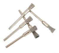Brosse Fil Acier Inoxydable 5mm Queue 3.17mm | Acier inoxydable pour robuste, queue 3.17mm, compatible pour perceuse, décapage pour efficace, finition lisse