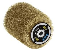 Brosse fil laitonné 0,3mm Ø80mm - FARTOOLS - pour décaper/dégriser le bois, le métal ou la pierre