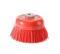 Brosse filetée pour meulage vertical du bois, 10,2 cm | Construction de brosse en forme de coupe, action directe du filament, retrait du revêtement sur les surfaces en bois et en