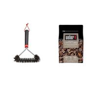 Brosse inox triangulaire, 30 cm & Cubes Allume-Feux , Brun, Lot de 48
