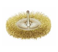 Brosse laiton circulaire pour perceuse-tige 6 mm-diamètre 75mm LEMAN