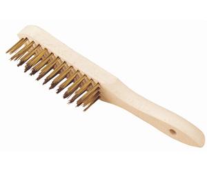 Brosse laitonnée à manche OUTILPARFAIT Laiton - 4 rangs - 712004