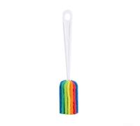Brosse longue avec boule éponge et tampon abrasif pour bouteilles, tasses et récipients sous vide (A)