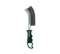 Brosse main Manche Plastique Vert fil Inox 260x40 Décapage