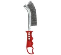 Brosse à main Norton manche en plastique rouge/acier 260 x 40 mm