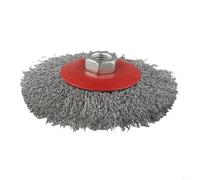 Brosse Métallique 115mm pour m14 pour Meuleuse D'angle Brosse | Fils acier haute tension 0.3mm, élimine rouille et peinture, compatible meuleuse 115mm, filetage pour m14 standard