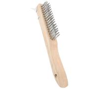 Brosse Métallique à Fil en Acier Inoxydable Manche en Bois, Nettoyage | Élimination de Peinture et Retrait de Rouille, Usage la Cuisine ou Maison, Outil Résistant à Corrosion