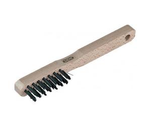 Brosse métallique à manche en bois - acier SAM OUTILLAGE