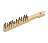 Brosse métallique à manche en bois - acier trempé MOB