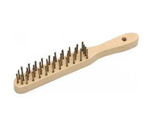 Brosse métallique à manche en bois - acier trempé MOB