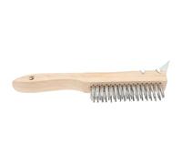 Brosse Métallique à Manche en Bois, Fil Inoxydable, Nettoyage, Rouille | Poignée Bois, Acier Inoxydable Résistant à Corrosion, Réutilisable, Cuisine Domestique et Élimination de Rouille
