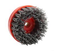 Brosse métallique abrasive circulaire de 10,2 cm avec filetage M10 pour meulage de pierre, polissage et élimination de la rouille sur béton et métal (60#)