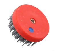Brosse métallique abrasive circulaire de 10,2 cm pour granit, marbre, quartzite, béton, polissage et élimination de la rouille avec filetage M10 pour outils de meulage industriels (36#)