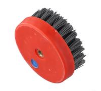 Brosse métallique abrasive circulaire de 10,2 cm pour granit, marbre, quartzite, béton, polissage et élimination de la rouille avec filetage M10 pour outils de meulage industriels (240#)