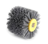 Brosse métallique abrasive, roue de tambour de ponçage, brosse de brunissage pour dérouiller, ébavurer et nettoyer (#120)