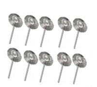 Brosse Métallique Acier 25mm pour Perceuse Électrique(10PCS 2.35-25mm) | Acier inoxydable , élimine rouille et peinture, queue 3mm compatible pour perceuse, lot de 10 pièces