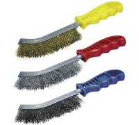 Brosse métallique acier, acier inoxydable, laiton 3 pièces Wolfcraft 2138000 1 pc(s)