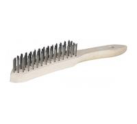 Brosse métallique acier inox- manche bois OUTIFRANCE