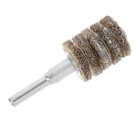 Brosse Métallique Circulaire 25mm en Acier pour Perceuse Électrique | Manche Rond de 6mm, Cinq Couches de Fils Alignés, Préparation des Surfaces, Retrait de Peinture et Finition du Bois