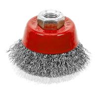 Brosse Métallique Circulaire Boisseau, 65 mm, pour Meuleuse filetage M14, Fils Acier