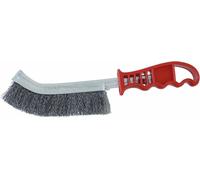 Brosse métallique convexe fil acier 250mm avec manche PVC STILKER - 15999