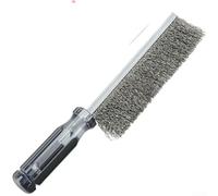 Brosse métallique en acier inoxydable, poignées droites incurvées, outils d'élimination de la rouille, équipement d'extérieur (A)