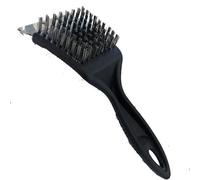 Brosse métallique en acier inoxydable pour barbecue, outil de nettoyage avec grattoir, pour barbecue au charbon de bois, barbecue électrique et fumoir