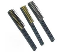 Brosse métallique en acier inoxydable pour enlever la rouille, pour un | Peinture à poils durs, scories de soudure, grilles et machines, poignée ergonomique, 220 mm pour noir