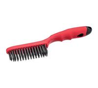 Brosse métallique en acier, poignée en plastique