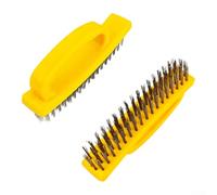 Brosse métallique industrielle en acier inoxydable avec poignée pour nettoyer les sols en cuivre - Qualité supérieure (F)
