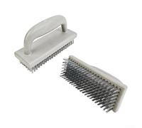 Brosse métallique industrielle en acier inoxydable avec poignée pour nettoyer les sols en cuivre - Qualité supérieure (B)
